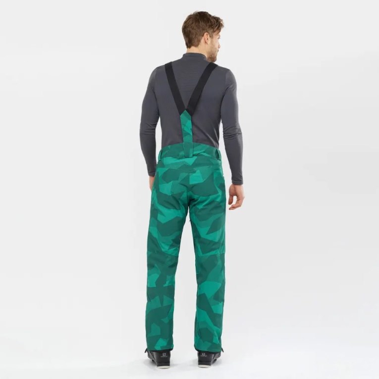 Salomon Edge Men's Ski Pants Green | CA 4X79